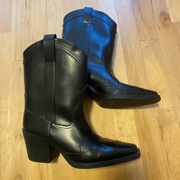 Black western boots size 9 NWOT🦋 coastal cowgirl - Picture 8 of 8